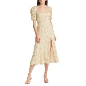 Reformation Bandit floral-print midi dress 0